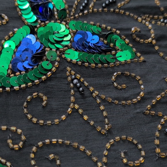 Stenay Women's Vintage Silk Beaded Blouse Size Medium - Picture 5 of 14